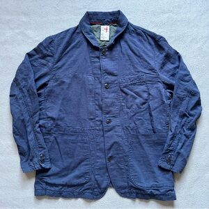 Relwen Blazer Mens 2x Blue Tropical Trap Linen Pockets Jacket Sport Coat Suit